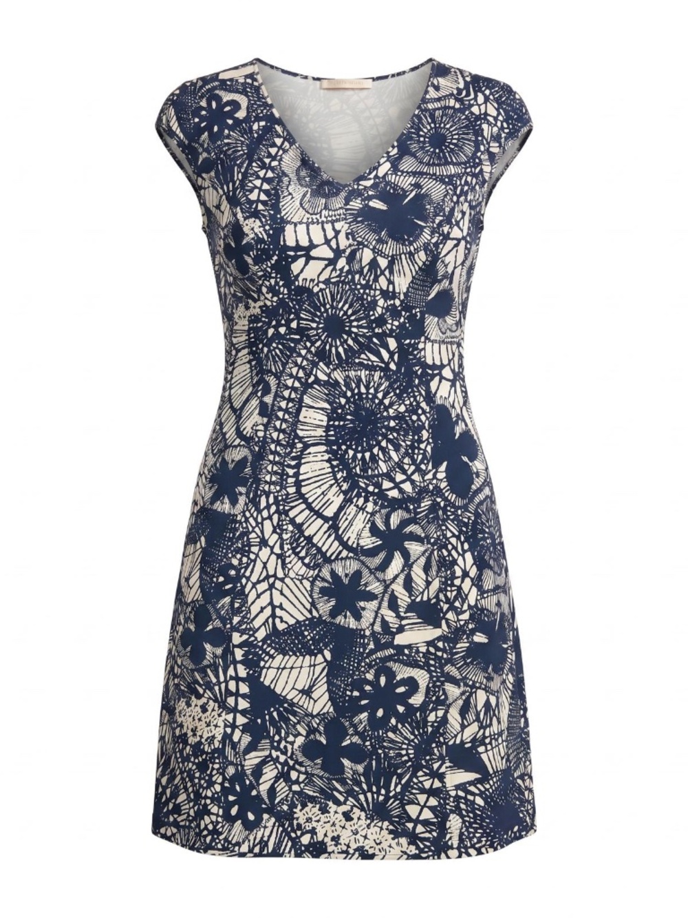 Tory Burch | Blue and White Abstract Dress | Size Medium